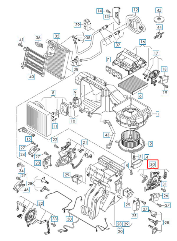 VOLKSWAGEN TIGUAN MK2 HEATER BLOWER FLAP MOTOR ADJUSTER 3Q0898141A NEW GENUINE - Image 3