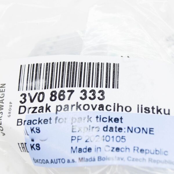 SKODA SUPERB MK3 Left Park Ticket Retainer 3V0867333 NEW GENUINE - Image 6