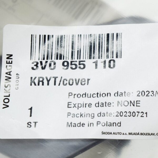 SKODA SUPERB MK3 Right Side Headlight Washer Cover Cap 3V0955110 NEW - Image 6