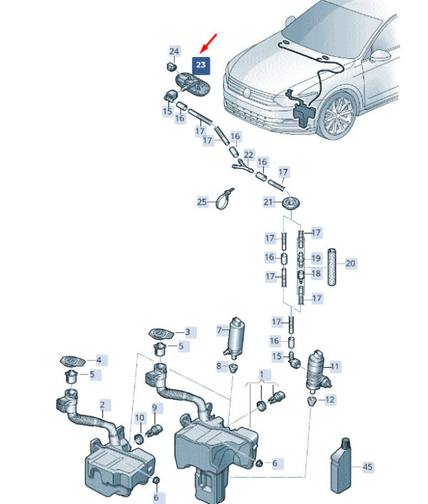ŠKODA SUPERB MK3 Left Heated Waterjet 3V0955987A NEW REAL - Image 3