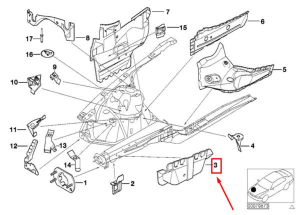 BMW 3 E46 stabilizer mount front right 41118239196 8239196 NEW original - Image 5