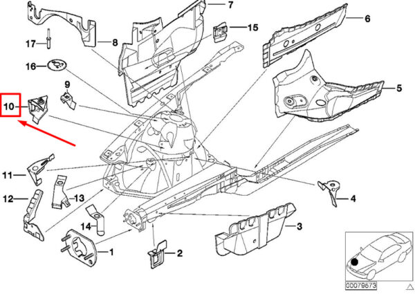 BMW 3 E46 diagnostic connector/DSC mount 41147026398 7026398 NEW original - Image 4