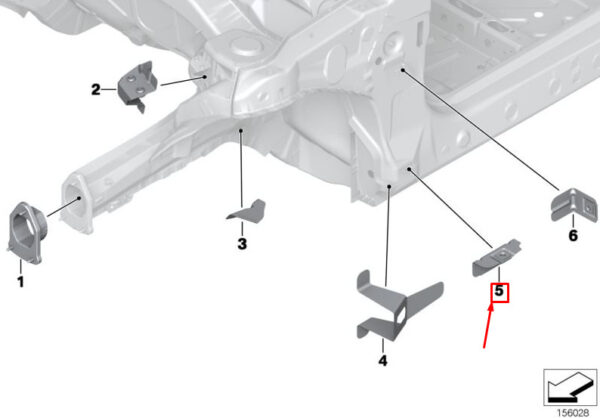 MINI CLUBMAN R55 Front Fender Lower Bracket 41352754655 NEW GENUINE - Image 4