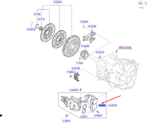 414802D300 Hyundai Kona MK1 Clutch Motor Actuator 414802D300