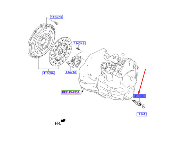 4165038000 Hyundai Santa FE MK3 DM Clutch Anti-Vibration Unit 4165038000 NEW ORIGINAL