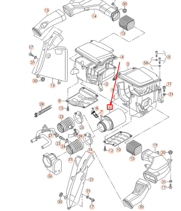 NEW AUDI R8 42 AIR FILTER ELEMENT 420133844E ORIGINAL - Image 4
