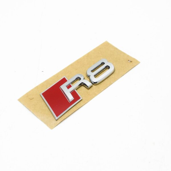 NEW AUDI R8 TRUNK LID R8 BADGE EMBLEM CHROME 420853741A2ZZ 2015 ORIGINAL - Image 4
