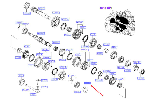Hyundai Tucson NX4 MK4 Transaxle Transmission Fuse Nut 432163D000, Original - Image 4