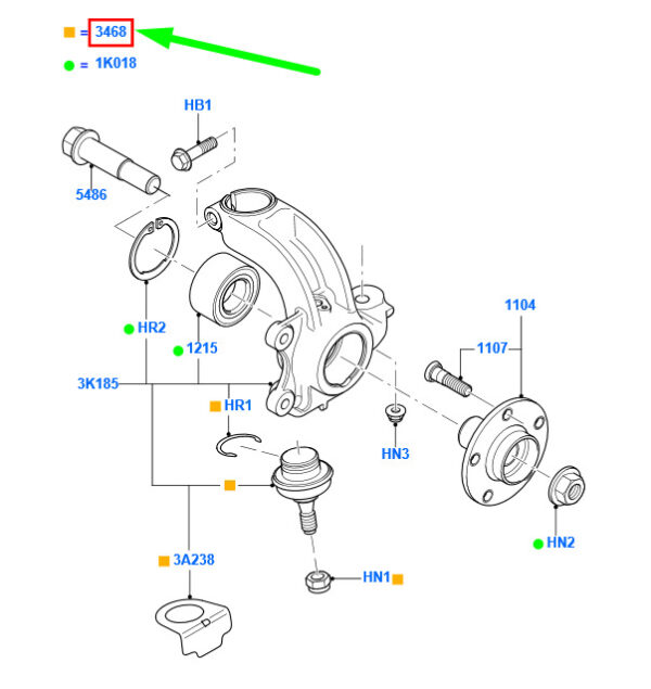 NEW FORD TRANSIT CONNECT MK1 FRONT SUSPENSION BALL JOINT 4386870 ORIGINAL - Image 3