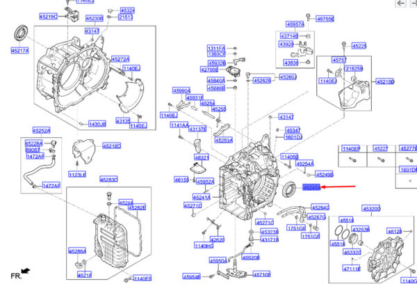 4524526210 Hyundai Tucson NX4 MK4 Oil Gasket for Transmission Housing 4524526210
