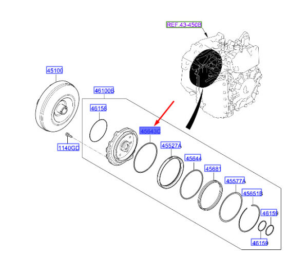 4566526000 Hyundai Tucson NX4 MK4 D-Ring 4566526000