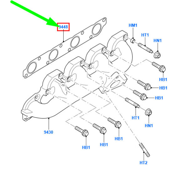 NEW FORD TRANSIT MK3 EXHAUST MANIFOLD GASKET 1C1O-9448-AA 4612108 ORIGINAL - Image 3