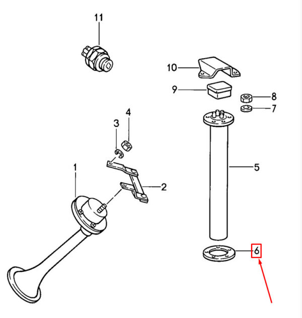 Porsche 944 tank indicator transducer gasket 477919133 new original - Image 3