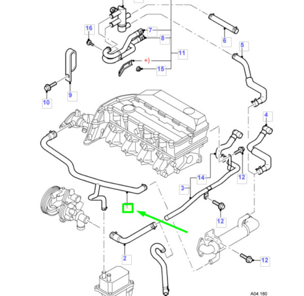 NEW FORD TRANSIT MK3 EGR HEATER INLET HOSE 3C11-9Y438-AC 4791627 ORIGINAL - Image 3