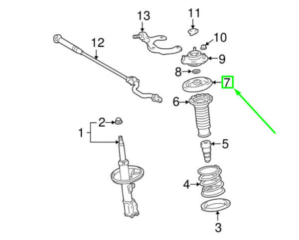 Toyota Prius XW20 Coil Spring Insulator for Front Suspension 4804402050 NEW - Image 6