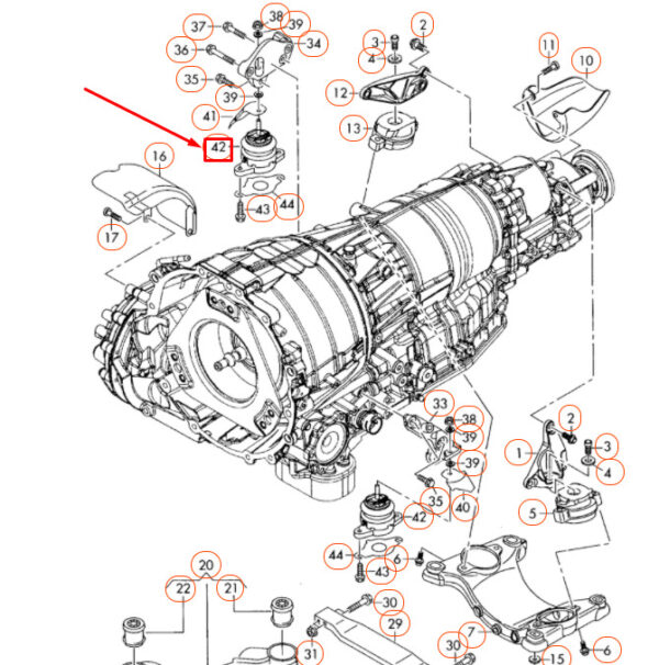 NEW AUDI A8 D3 GEARBOX MOUNTING 4E0399151DD ORIGINAL - Image 4