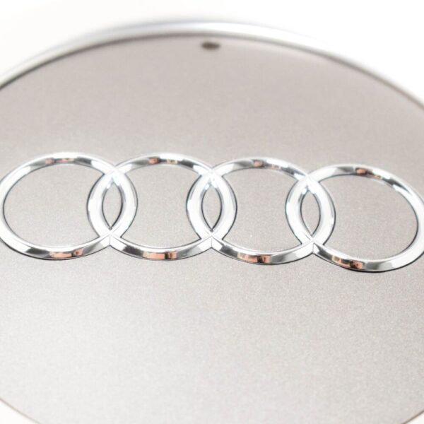 Audi A6 4F2 Wheel Center Hub Caps 4x SET Gray Metallic 4E0601165A7ZJ NEW ORIGINAL