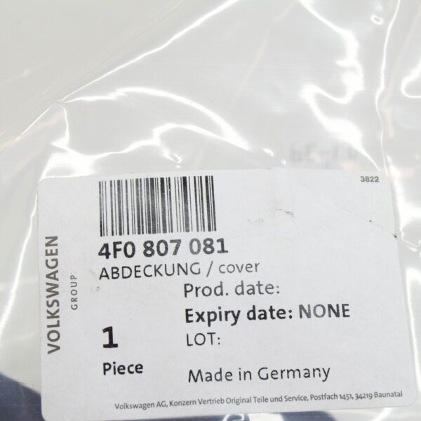 Audi A6 C6 Front Cooler Support Cover 4F0807081 New