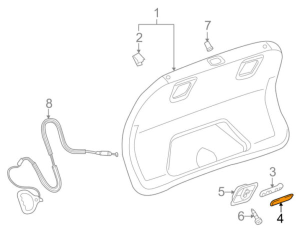 Volkswagen Jetta A5 Trunk Lid 4F5880704 NEW GENUINE - Image 4