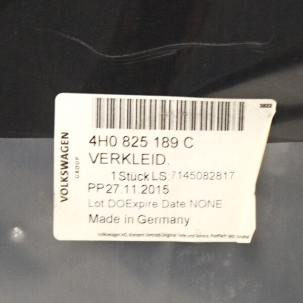 AUDI A8 4H D4 Front Left Underbody Trim 4H0825189C NEW ORIGINAL - Image 3
