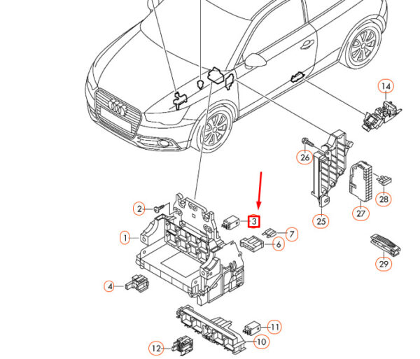 NEW AUDI A1 8X ADDITIONAL ELECTRIC AIR HEATER RELAY 4H0951253 ORIGINAL - Image 4