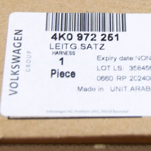 AUDI A6 4A C8 Front Left Wheel Speed Sensor Harness 4K0972251 NEW ORIGINAL