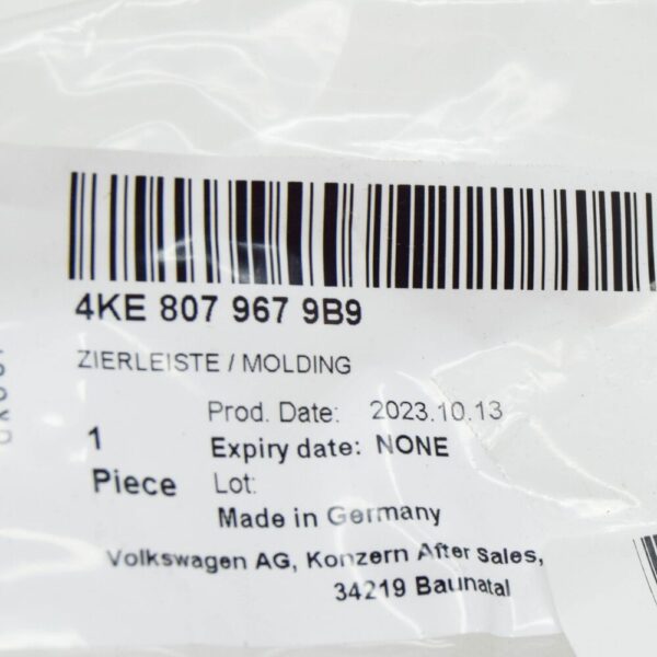 AUDI E-TRON Sportback GEA Front Left Bumper Molding 4KE8079679B9 NEW ORIGINAL
