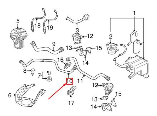 NEW AUDI Q7 4L AIR PUMP CONNECTING PIPE 4L0131206D ORIGINAL - Image 4