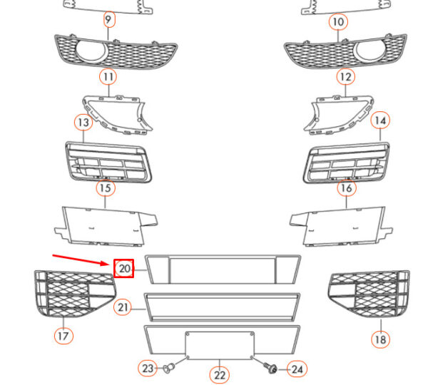 NEW AUDI Q7 4L FRONT LICENSE PLATE HOLDER 4L0807285AGT94 ORIGINAL - Image 4