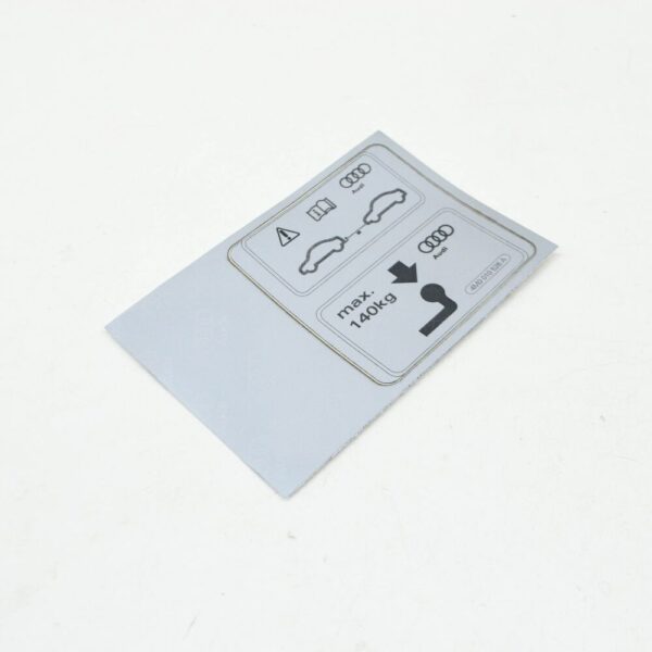 Audi Q7 4M Trailer Operation Sticker 4M0010526A NEW - Image 3