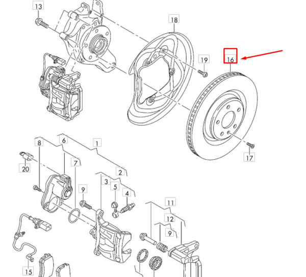 NEW AUDI Q8 REAR VENTILATED BRAKE DISC 4M0615601P ORIGINAL - Image 4