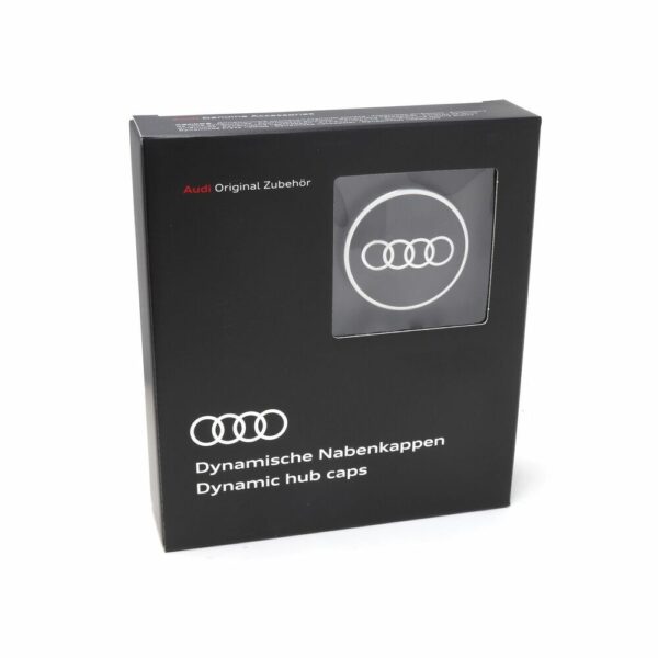 Audi Dynamic Original Black Rotary Center Hub Cap 4M8071006A - Image 3