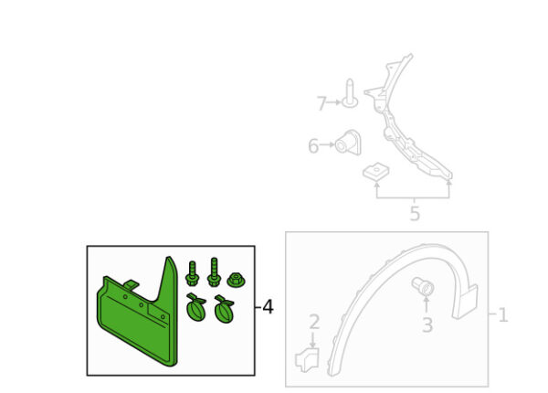 NEW AUDI Q8 FRONT MUDGUARD SET 4M8075116 ORIGINAL - Image 5