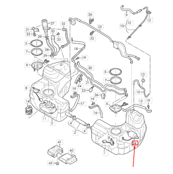 NEW AUDI R8 SPYDER 4S FUEL FILTER WITH PRESSURE REGULATOR 4S0201511 ORIGINAL - Image 4