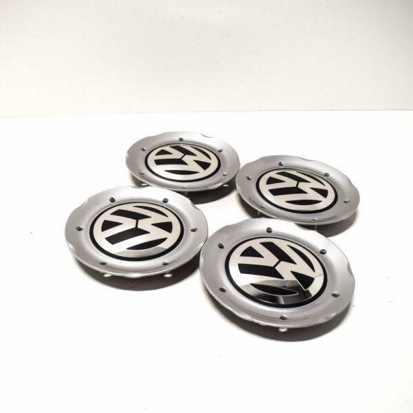 OEM VOLKSWAGEN BEETLE WHEEL CENTER HUB CAP 4PCS 16" 1C0601149MGRB GENUINE - Image 3