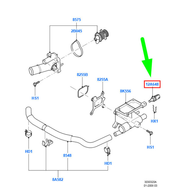 NEW GENUINE OEM 5072891 NEW FORD FIESTA WS MK5 ENGINE COOLING TEMPERATURE SENSOR 5072891 ORIGINAL