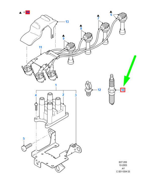 NEW GENUINE OEM 5086351 NEW FORD FOCUS MK1 SPARK PLUG 2M5V-12405-CB 5086351 ORIGINAL