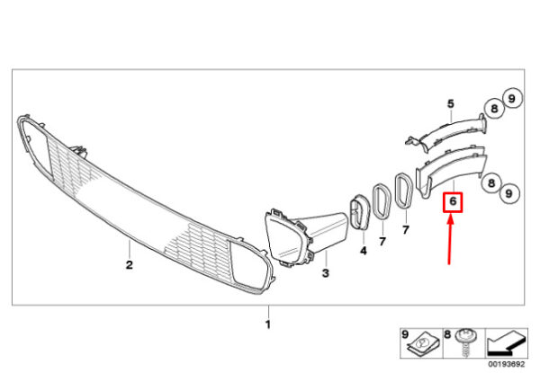 MINI COOPER R56 REAR RIGHT LOWER BRAKE DUCT 51112153992 2153992 NEW GENUINE - Image 4