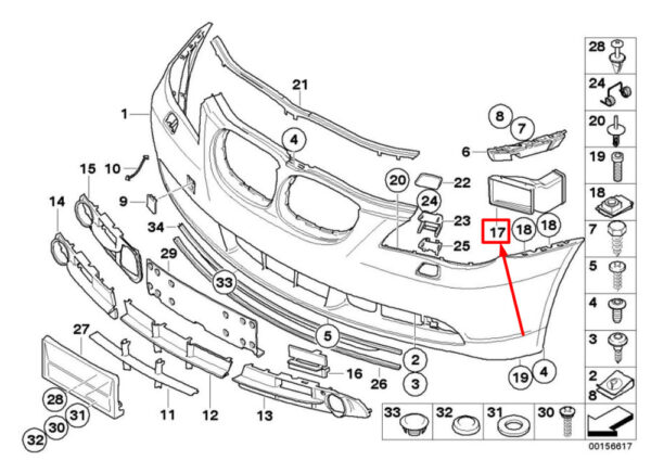 BMW 5 E60 brake cooling channel front left 51117033703 7033703 NEW ORIGINAL - Image 5