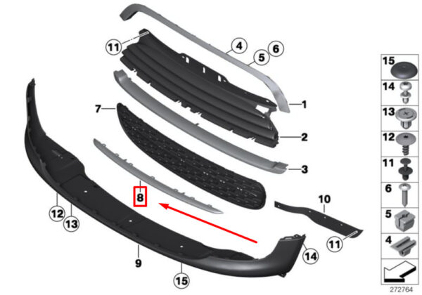 MINI COOPER R56 FRONT BUMPER FINISHER 51117250786 NEW GENUINE - Image 4