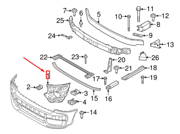 MINI COUNTRYMAN F60 FRONT RIGHT HEADLIGHT BRACKET 51117390508 NEW GENUINE - Image 4