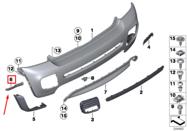 MINI COOPER R56 JCW Aero Bumper Rear Left Bulk 51120415353 NEW REAL - Image 4