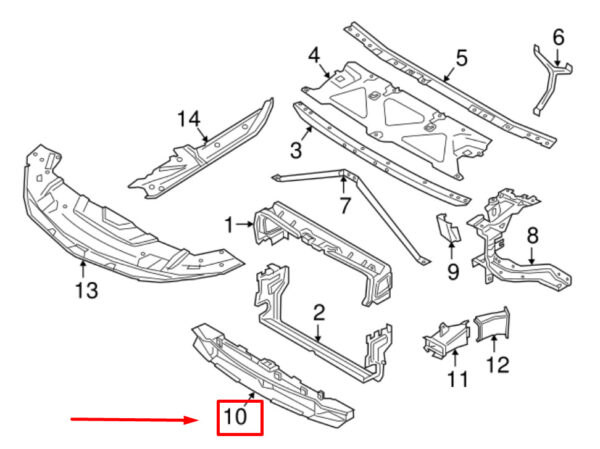 BMW 7 G11 G12 air flaps for front bumper bottom 7497215 51137497215 NEW - Image 5