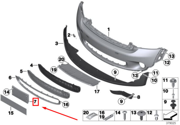 MINI COUNTRYMAN R60 USA license plate holder front 51139801613 NEW GENUINE - Image 4