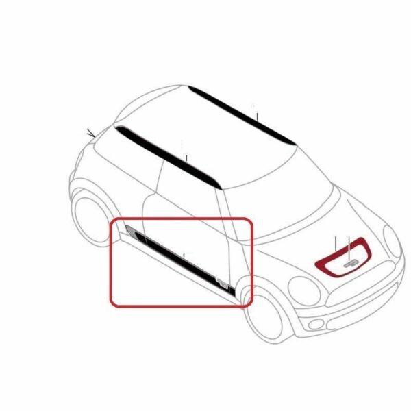 New Genuine MINI JCW GP2 R56 Adhesive Film Sticker Door Front Set Left+Right OEM - Image 5