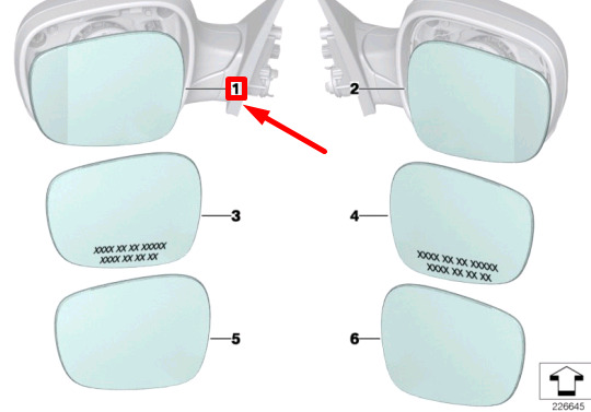 NEW BMW X3 F25 FRONT LEFT DOOR MIRROR GLASS WIDE ANGLE 51162991659 ORIGINAL 4 NEW GENUINE OEM 51162991659