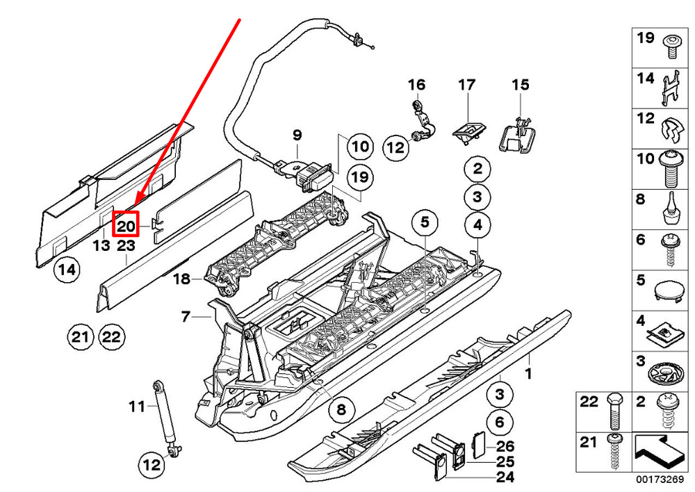 NEW BMW 6 CABRIO E64 UPPER FUSE CARRIER COVER 7114806 51167114806 ORIGINAL 4 NEW GENUINE OEM 51167114806