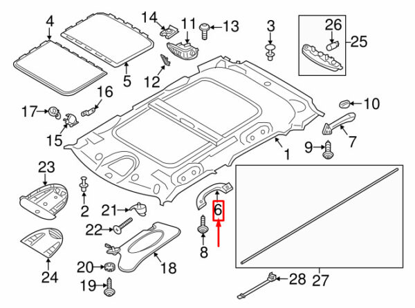 MINI COUNTRYMAN R60 FRONT LEFT GRAB BAR 51167266530 7266530 NEW GENUINE - Image 4