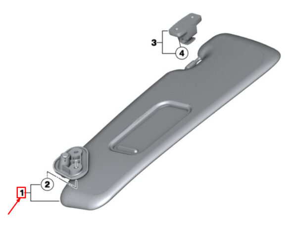 MINI COUPE R58 RIGHT SIDE SUN VISOR 7313238 51167313238 NEW GENUINE - Image 4