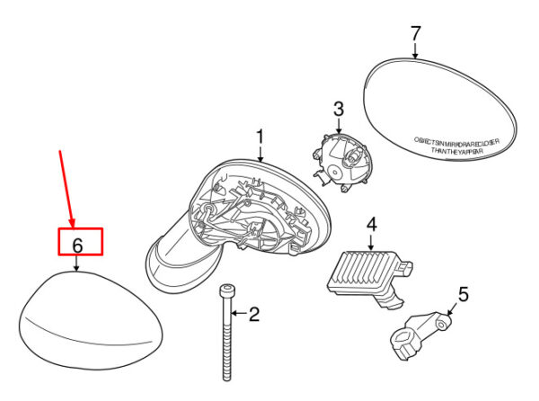 MINI CLUBMAN F54 FRONT LEFT EXTERIOR MIRROR COVER 51167471285 NEW GENUINE - Image 4